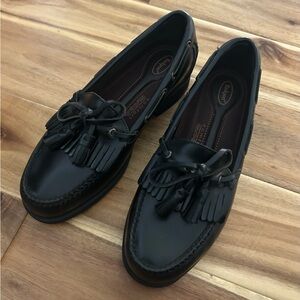 Men’s Sz 8 Rockport Black Leather Slip-On Loafers